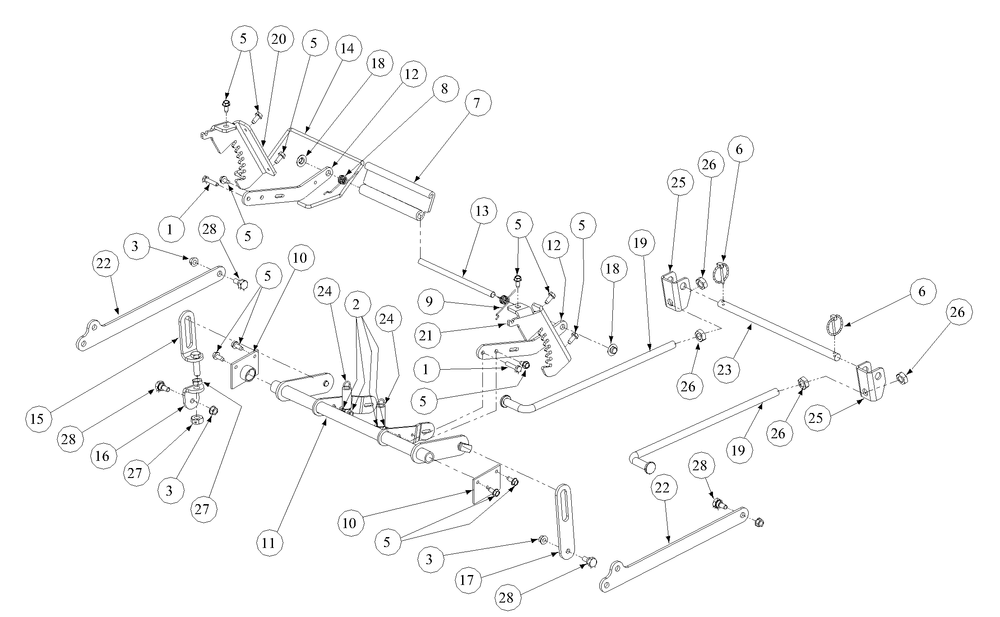 Lift Assembly Diagram and Parts List for Z-FORCE15 53AA5D2L100 Cub Cadet Lawn Tractor